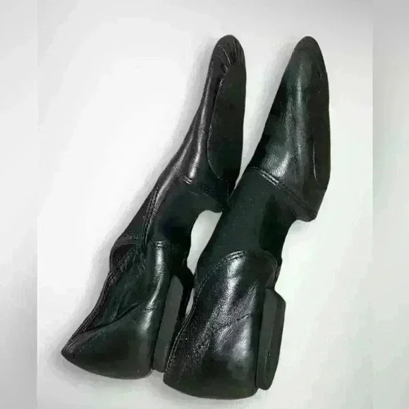 Capezio E-Series Slip-on Split Sole Jazz Shoe Size 9.5 M Black - Picture 7 of 10